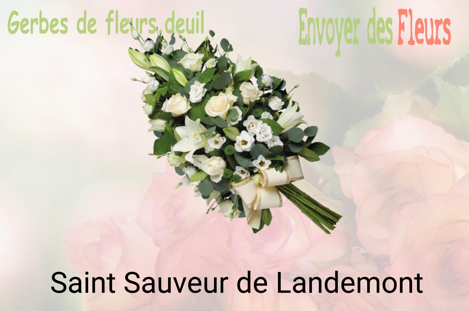 Gerbe de fleurs de deuil livrée à Saint-Sauveur-de-Landemont